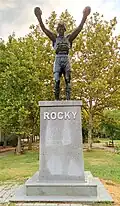 Monument of Rocky Balboa, built in 2007 in Žitište