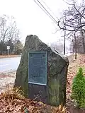 Roger Williams trading post site in front of the house on Post Road