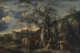 Saint John the Baptist Revealing Christ to the Disciples (c. 1655) oil on canvas, 173.4 x 260.7&nbsp;cm., Kelvingrove Art Gallery and Museum