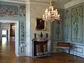 The music room with murals from the 18th century
