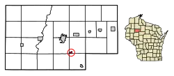 Location of Conrath in Rusk County, Wisconsin.
