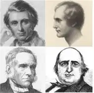 Four head and shoulder portraits of Victorian men
