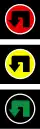 S-3g - directional traffic light with signals for U-turn