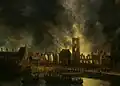The fire in the old city hall,1652-1666, by Jan Abrahamsz Beerstraaten