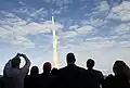 Guests at the KSC view the launch.