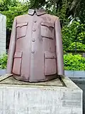 A sculpture of the suit on display at the He Xiangning Art Museum in China, 2023