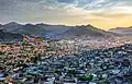 Saidu Sharif stupa location, seen from the city of Mingora.