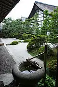 Stone water basin in Sakamotu, Ōtsu, Shiga