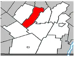 Location within Les Jardins-de-Napierville RCM