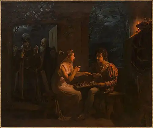 Miranda Playing Chess with Ferdinand by Gillot Saint-Evre