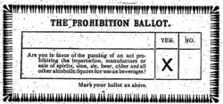 1898 Canadian prohibition ballot