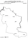 Annex to the Treaty of San Stefano, showing the change of the border between the Russian and the Ottoman Empire in the Caucasus.