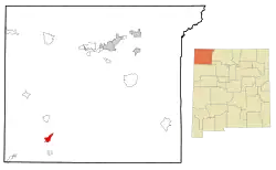 Location of Sheep Springs, New Mexico