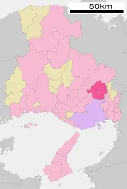 Location of Sanda