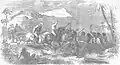 A residual skirmish between British railway engineers and Santal people