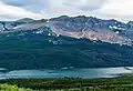 Scenic Point rises above Lower Two Medicine Lake