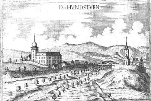 Hundsturm Castle from the west
