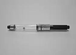 A fountain pen converter containing a 316 stainless ball of 2.5&nbsp;mm diameter