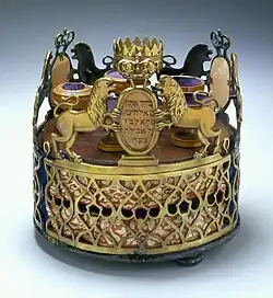 Seder Plate, Tiered Seder Set, Eastern Galicia or Western Ukraine, 18th–19th century