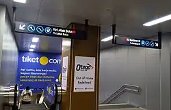 The stairs to the station platform