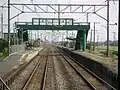 Tracks and footbridge
