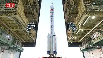 Roll out of CZ-2F (Shenzhou-13).