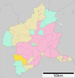 Location of Shimonita in Gunma Prefecture