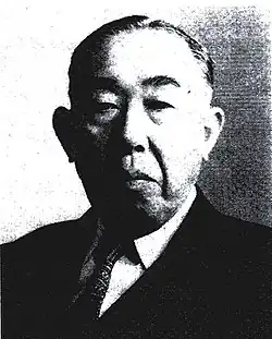 Black and white photo of Shintaro Uda.