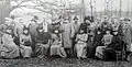 Shooting party at Witley Court in 1894. The Prince of Wales is in the centre of the photo. The couple to the left of him are the Countess of Dudley (with the fur collar) and the 2nd Earl of Dudley (with the white cap)