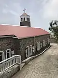 View of church from road behind