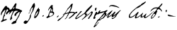 Urban VII's signature