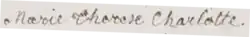 Marie-Thérèse's signature