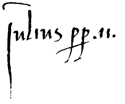 Julius II's signature