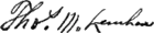 Thomas Mathias Lenihan's signature