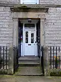 Main entrance, with a nod to its appearance in All Creatures Great and Small visible above the door