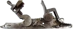 External view of a cocked snaphance lock