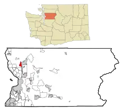 Location of Smokey Point, Washington