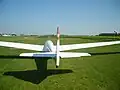 An ASK-13 glider ready for a winch launch at Soest