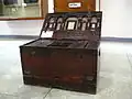 19th century wooden box for storing valuables