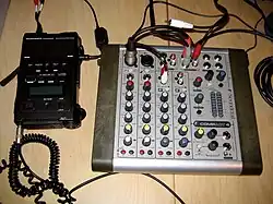 the Soundcraft Compact4 mixer and Marantz PMD660 digital recorder