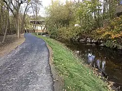 Final completed section in Elmsford, NY north of Route 119 on November 1, 2017, alongside Saw Mill River.