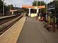 A Class 150 'sprinter' arriving at platform 1 in 2018