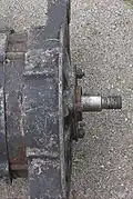 A Woodruff key installed