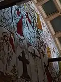 The Mural tradition of Kerala Churches in St. Mary's Orthodox Cathedral, Puthencavu. It also old painting in orthodox in Kerala (This is No 2)