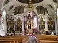 Interior of the parish church of St. Mauritius