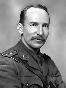Portrait of a military officer with a moustache