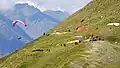 Launching site for paragliders on the Speikboden