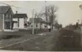 State Route 193 looking North in Dorset Ohio. Block home on the left side of the photo would later become the bakery and game room after.