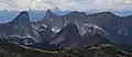 Gemse Peak with Steinbok and Ibex to left