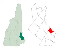 Location in Strafford County, New Hampshire
